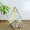 Terrarium géométrique en verre ouvert en forme de boule du pentagone